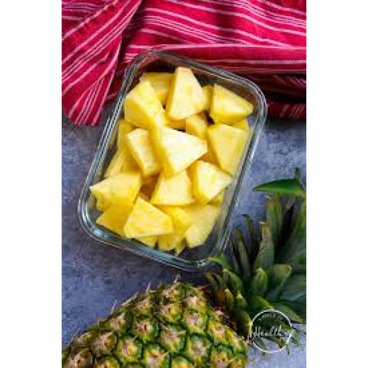 Cleaned and Sliced Cubes Pineapple - 350gm-400gm